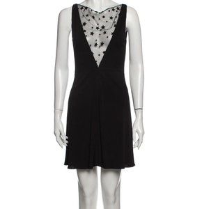 Saint Laurent mini dress black stars size S YSL